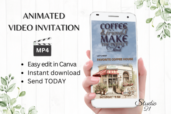 Animated Let's Meet for Coffee Invite: A Digital Template for Instant Connection