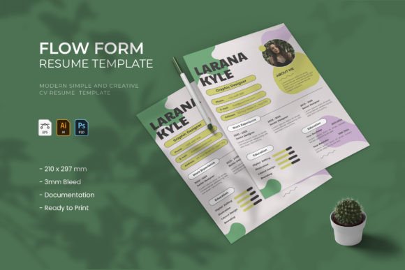 Flow Form - Resume: The Creative Template That Gets You Noticed