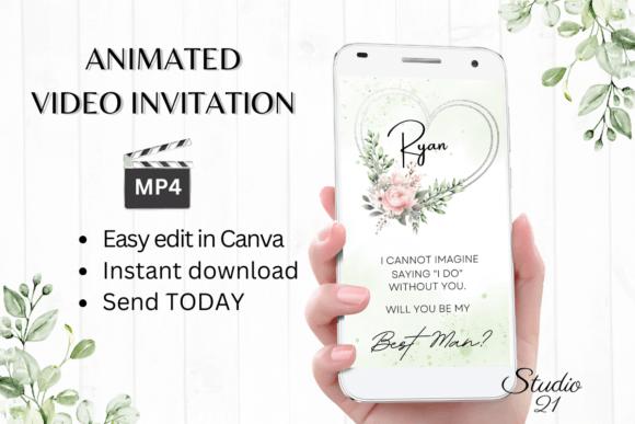 Pink Roses Best Man Proposal: A Guide to Digital Invitations