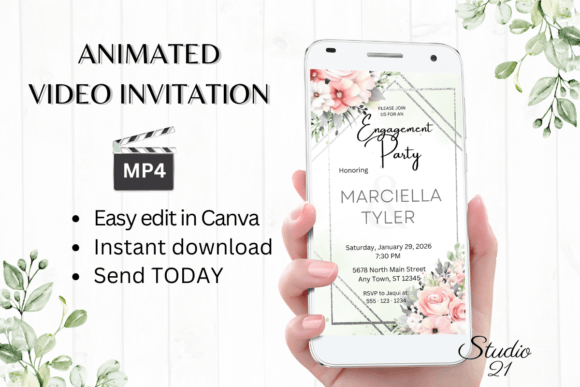 Pink Roses Engagement Party Invite W1274: A Complete Guide