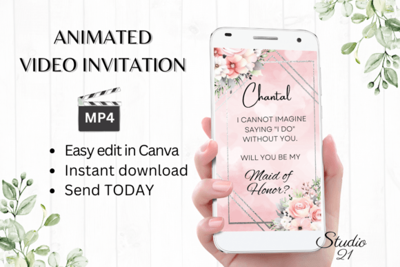 Timeless Romance: Pink Rose Maid of Honor Proposal W3275MH