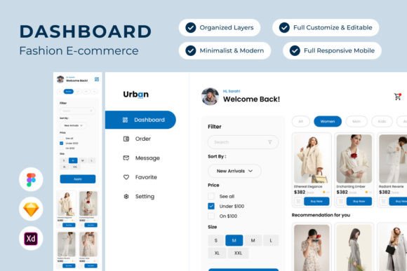 Urban V2: Elevate Your Fashion E-commerce Dashboard